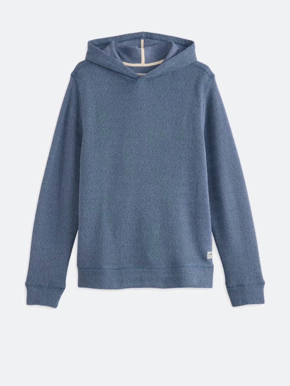 NWT Linksoul Coastal Terry Hoodie XL Blue Herringbone - Picture 1 of 12